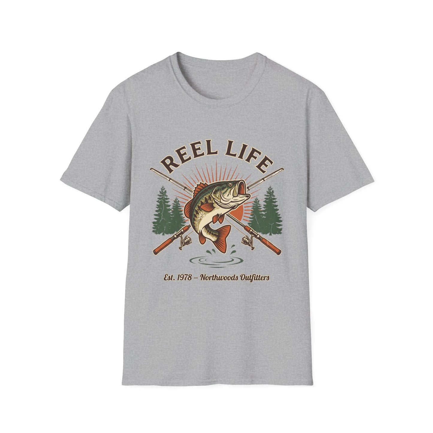 Reel Life Largemouth Bass Fishing T-Shirt – Classic Graphic Tee
