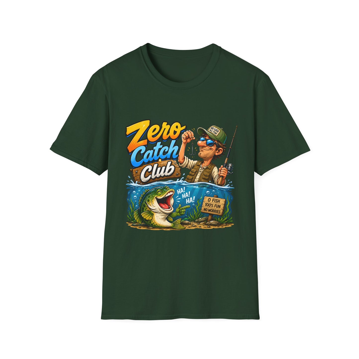 Zero Catch Club Tee packaging and folded shirt