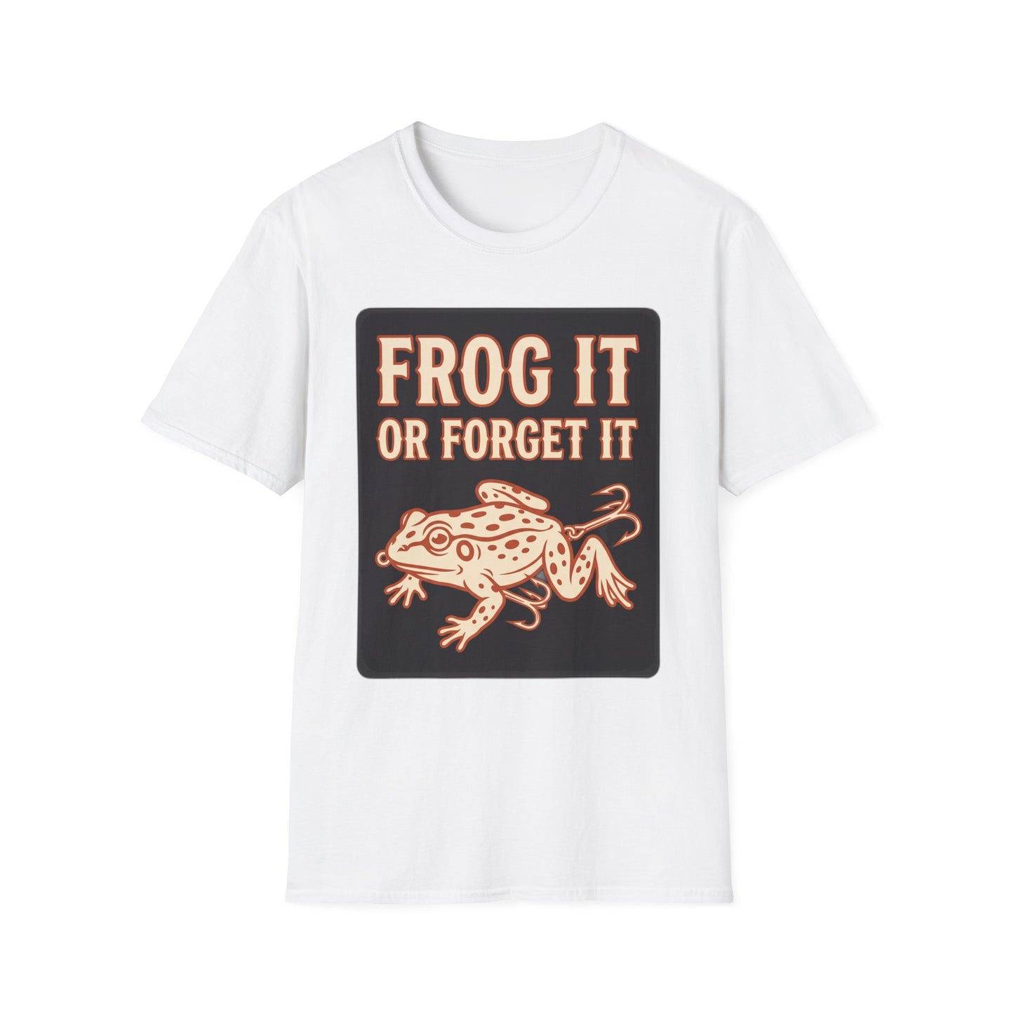 Frog It or Forget It Fishing T-Shirt 
 Retro Frog Graphic Tee