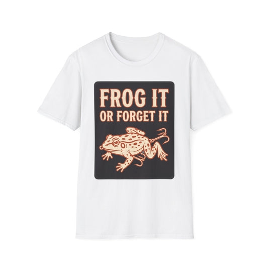Frog It or Forget It Fishing T-Shirt 
 Retro Frog Graphic Tee
