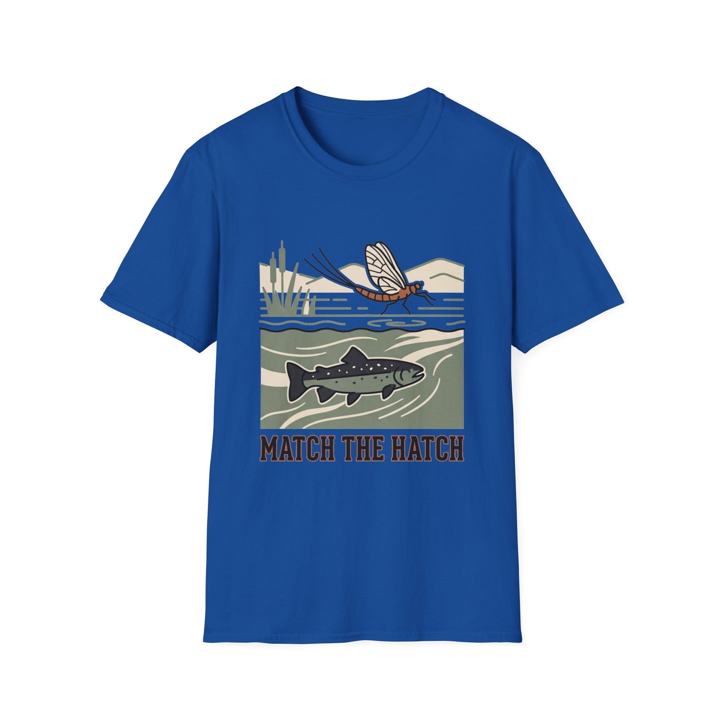 Match the Hatch Tee fly fishing match the hatch graphic t-shirt flat lay back view