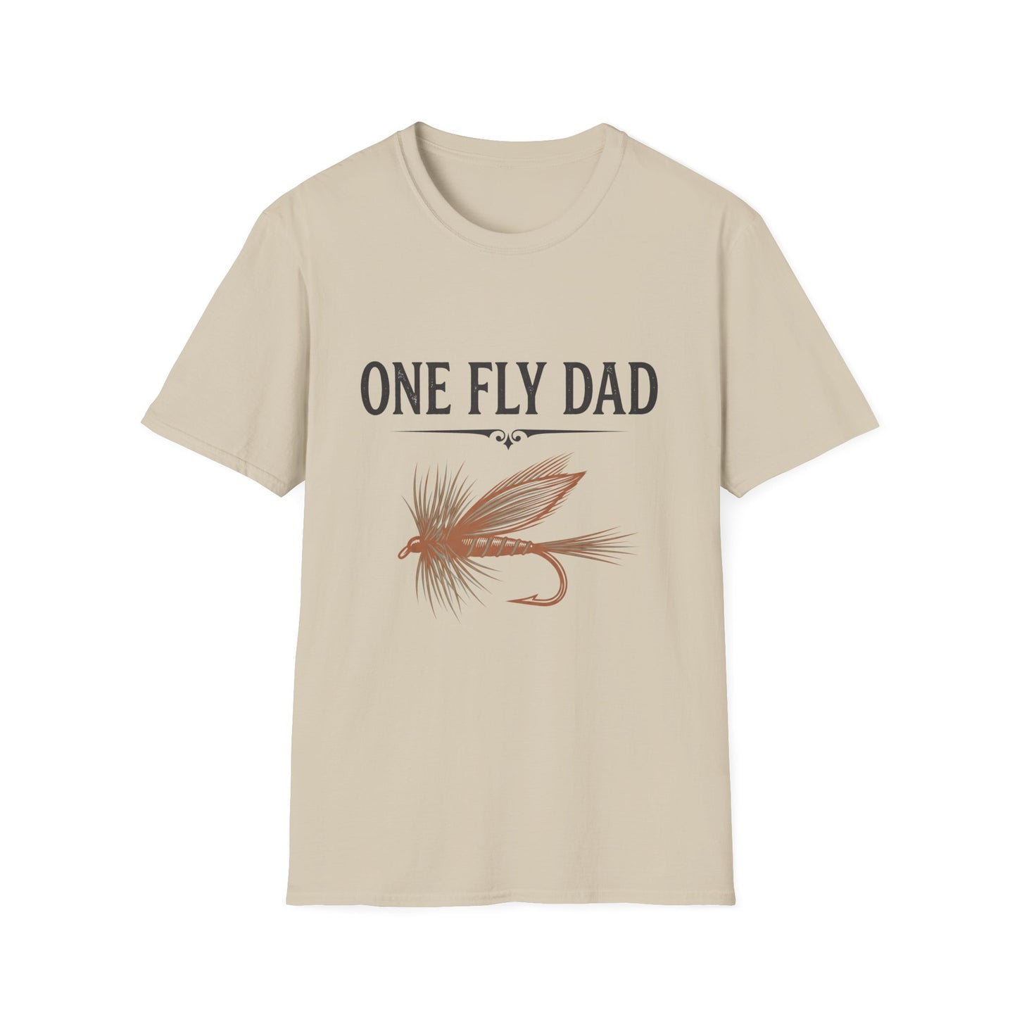 One Fly Dad Fly Fishing T-Shirt 
 Dad Gift Tee