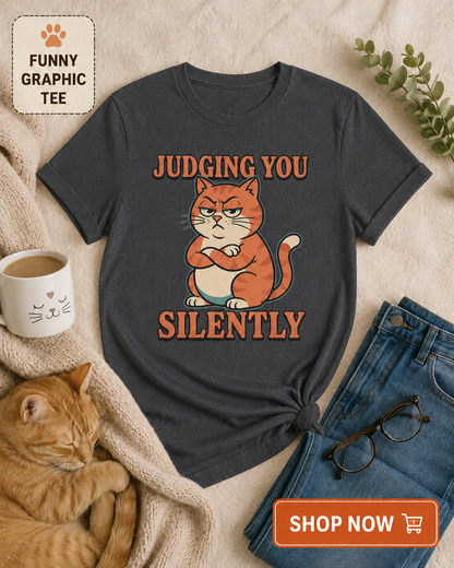 Judging You Silently Cat T-Shirt