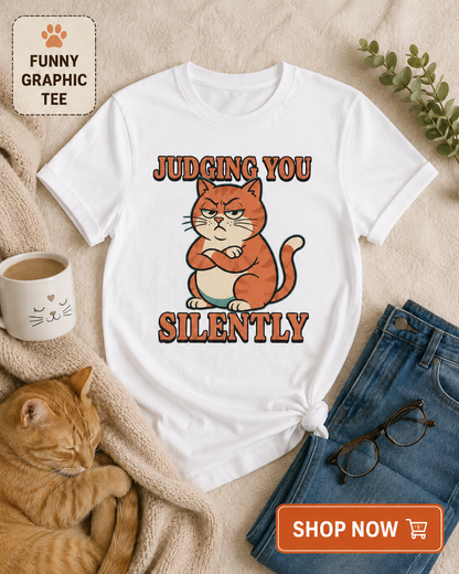 Judging You Silently Cat T-Shirt
